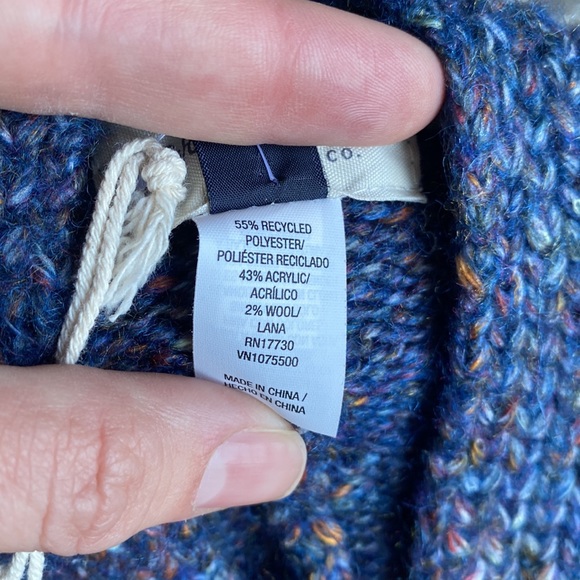 Universal Threads Chunky Knit Blue Shrug with Pockets, One Size Fits Most - Picture 5 of 9